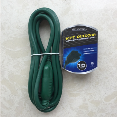 Outdoor Cord-12/3 American Made SJTW Heavy Duty 3 Prong Extension Cord, Water Resistant Vinyl Jacket, for Commercial Use and Maj