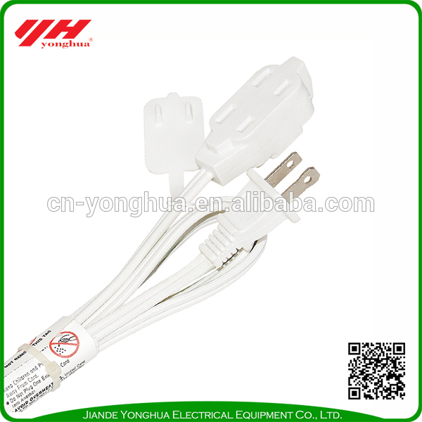 Hot sale 2 pin 16/2 white indoor extension cord