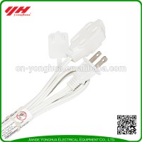 Hot sale 2 pin 16/2 white indoor extension cord