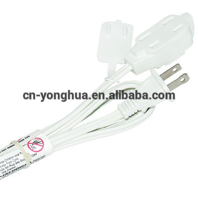 2 Conductor ,Household Extension Cord, White Extension Cord